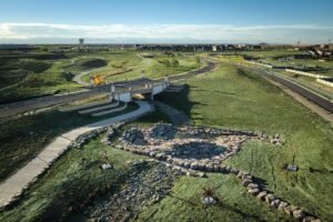 Total Triad Installation by Lisa Solberg in Hogan Park at Highlands Creek